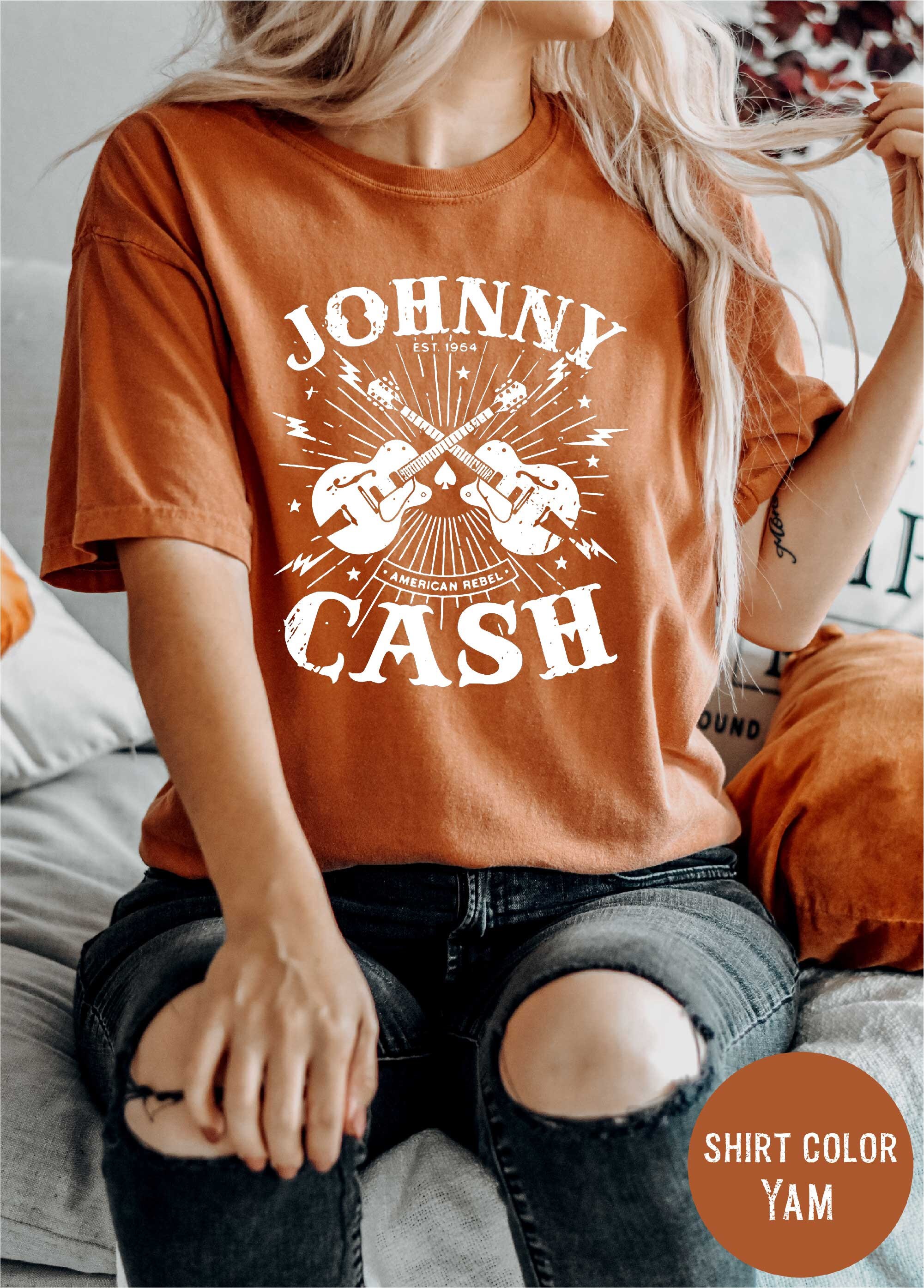 johnny cash tie dye shirt