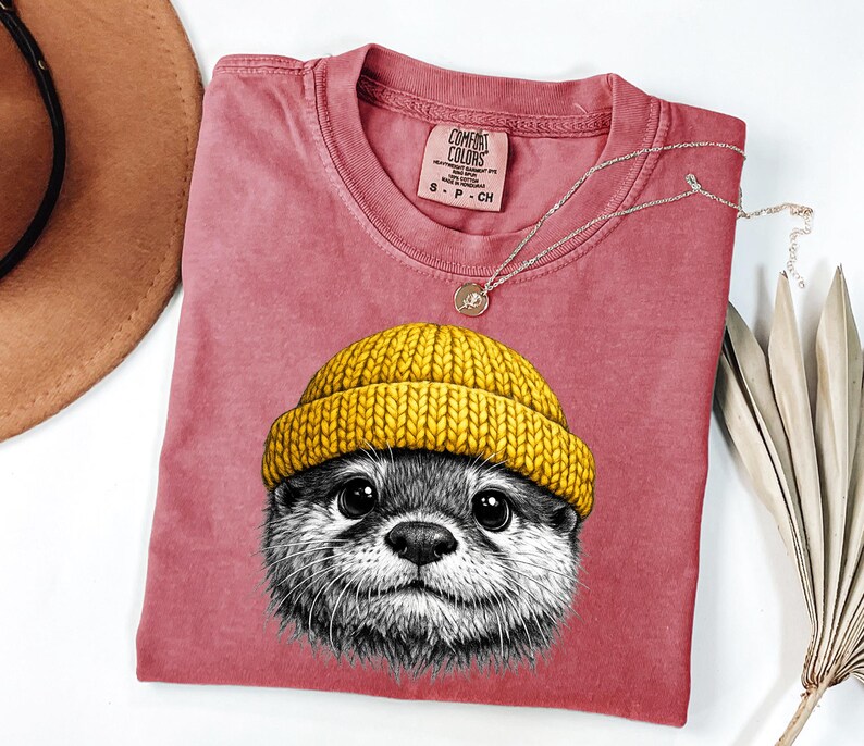 Vintage 90s Otter Shirt - Retro Sea Otter Graphic Tee - Nature Aesthetic image 6