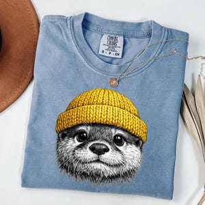 Vintage 90s Otter Shirt - Retro Sea Otter Graphic Tee - Nature Aesthetic image 7