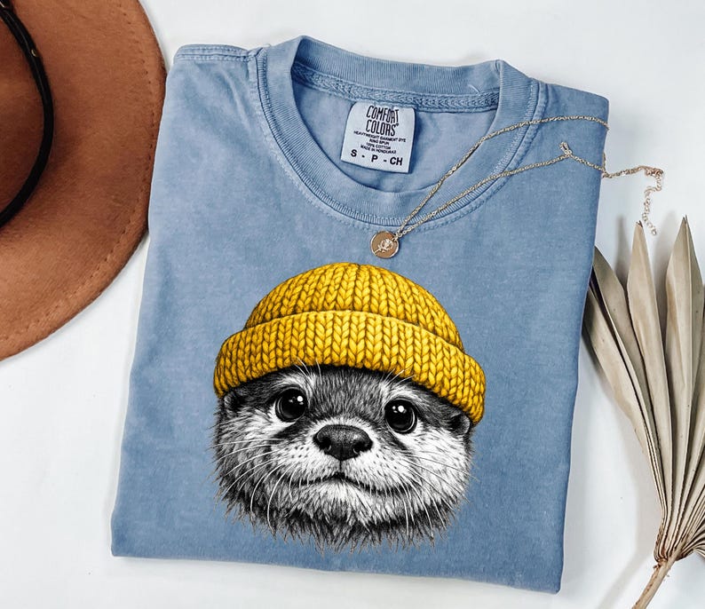 Vintage 90s Otter Shirt - Retro Sea Otter Graphic Tee - Nature Aesthetic image 7