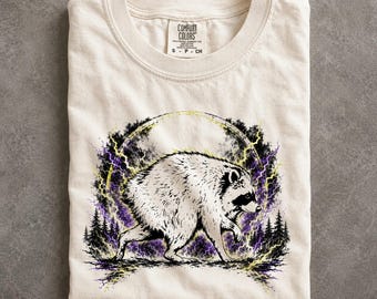 Stay Feral Jimothy Shirt, Heavy Metal Raccoon Comfort Colors Fitted Tee
