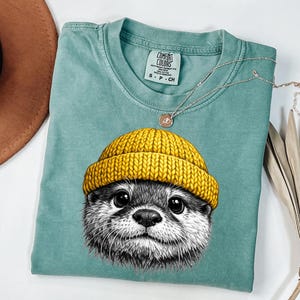 Vintage 90s Otter Shirt - Retro Sea Otter Graphic Tee - Nature Aesthetic image 9