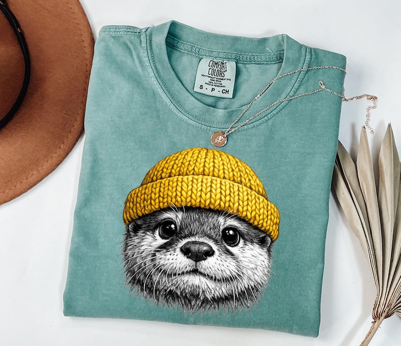 Vintage 90s Otter Shirt - Retro Sea Otter Graphic Tee - Nature Aesthetic image 9