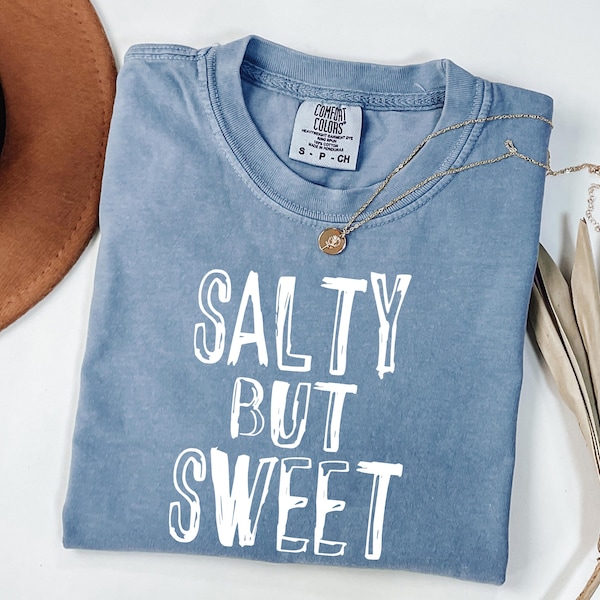 Comfort Colors Salty But Sweet Shirt: Funny Summer Graphic Tee