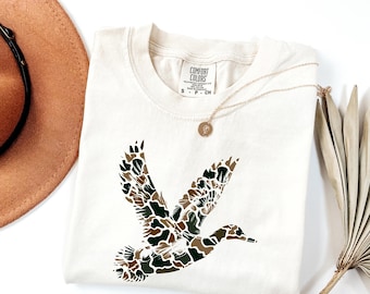 Duck Hunting Shirt, Camo Graphic Shirt | Comfort Colors