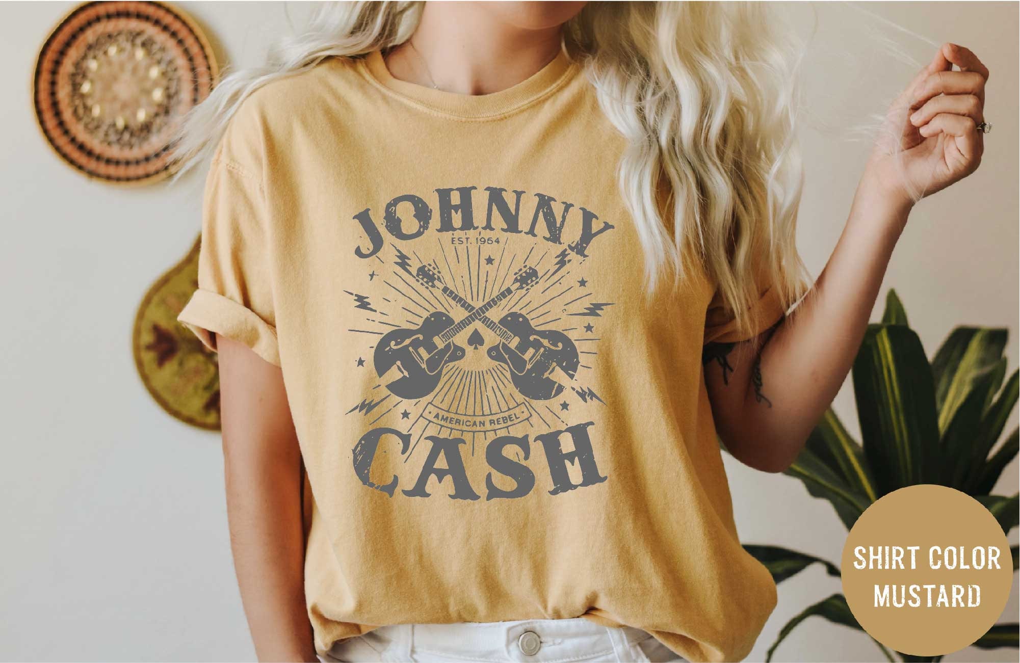 johnny cash tie dye shirt