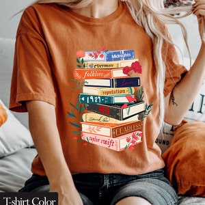 Vintage Inspired Concert Tour Books Comfort Colors T-shirt Albums As Books Shirt for Music Lover Gift Tee image 6