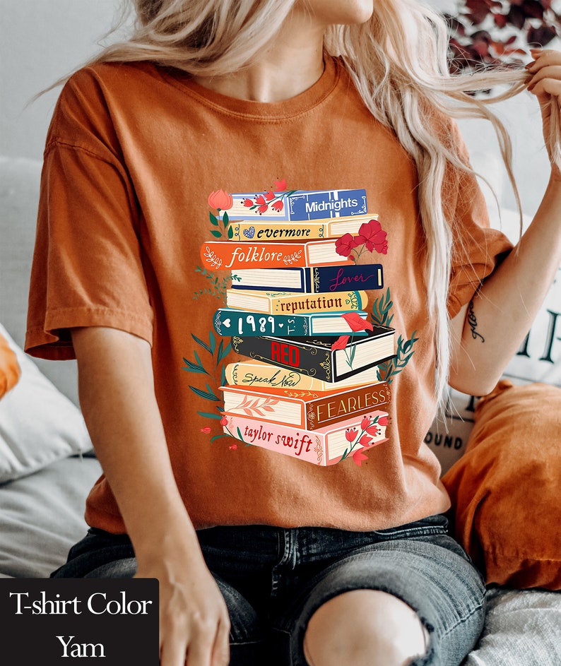 Vintage Inspired Concert Tour Books Comfort Colors T-shirt Albums As Books Shirt for Music Lover Gift Tee image 6