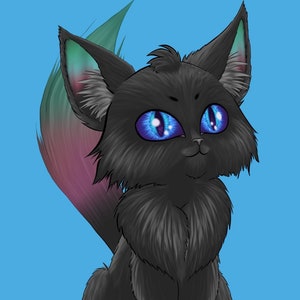 Celest | Premade Live 2D Cat VTuber Avatar - Multiple Idle Animations