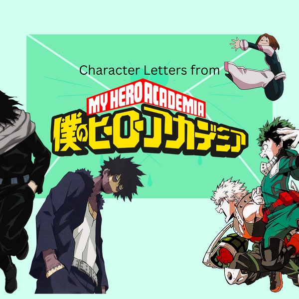 My Hero Academia Character Letters