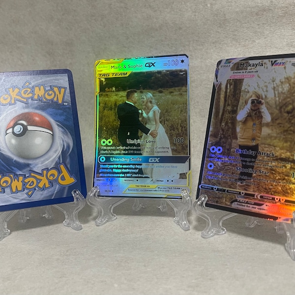 Custom Holographic Pokémon Card - Print your own Personalized Card, Perfect Gift for him/her, Birthday Gift, Anniversary Gift