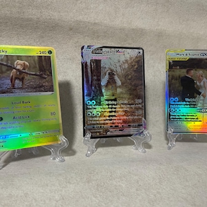 Carte Poke Holographique personnalisée - Imprimez votre propre carte personnalisée, cadeau parfait pour lui/elle, cadeau d'anniversaire, cadeau d'anniversaire