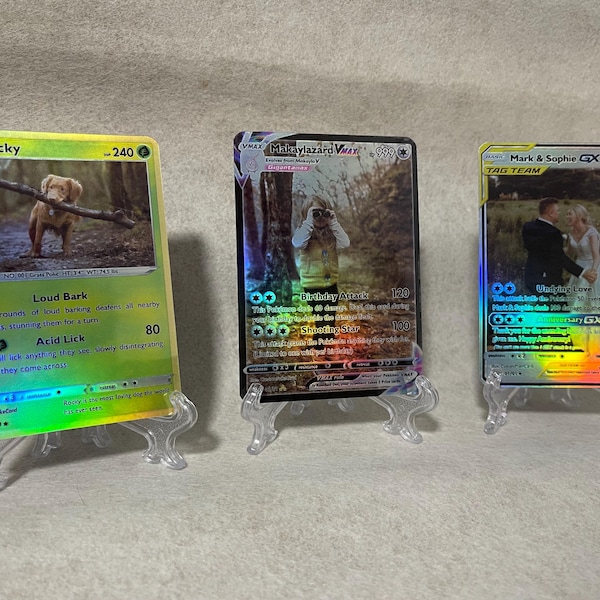 Custom Holographic Poke Card - Print your own Personalized Card, Perfect Gift for him/her, Birthday Gift, Anniversary Gift