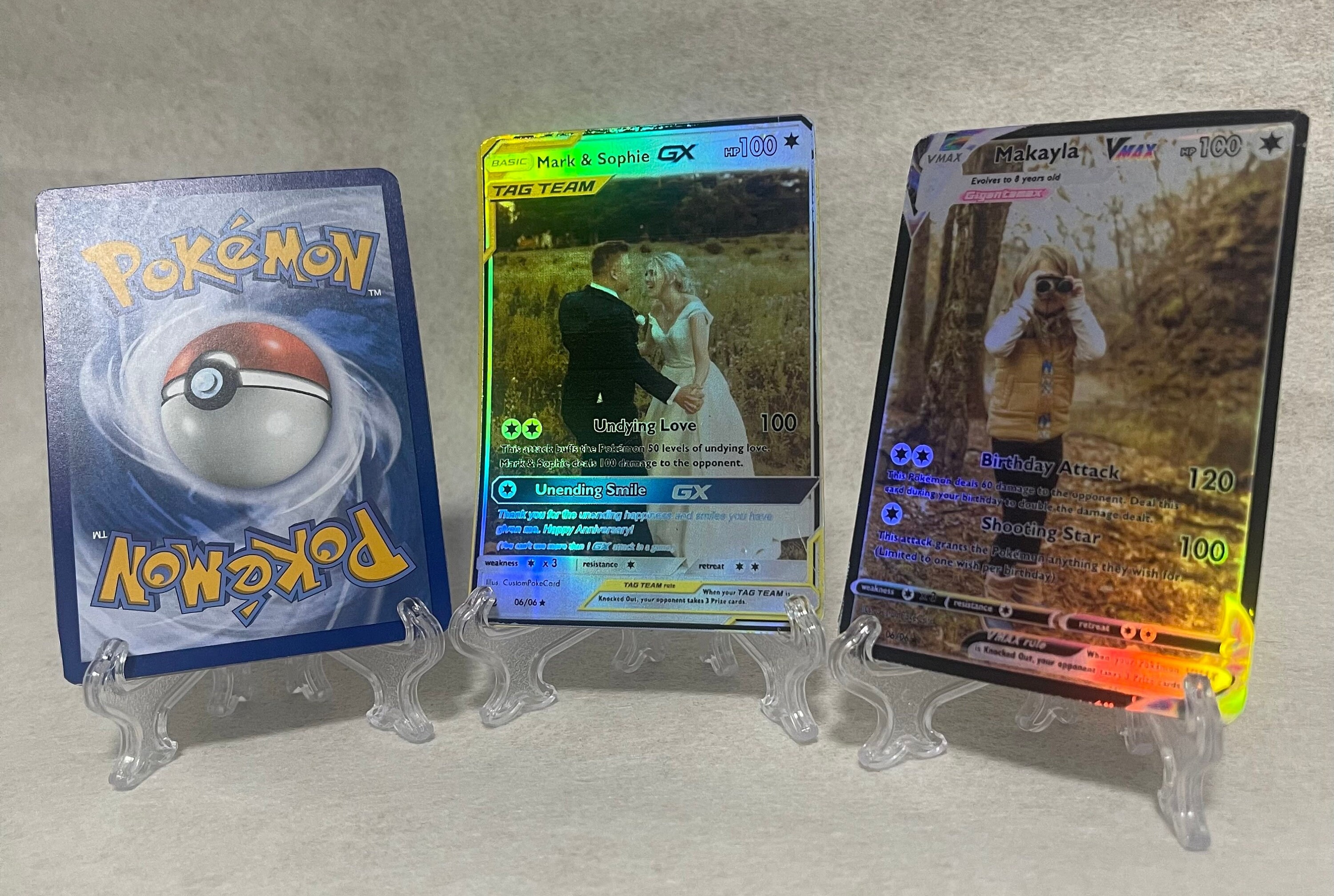 Custom Holographic Pokémon Card Print Your Own Personalized Etsy