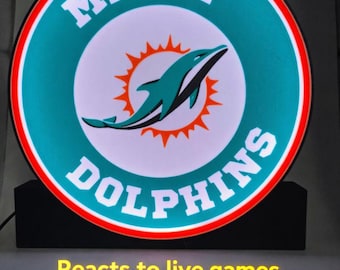 Miami Dolphins touchdown Light | synced live Lumealert