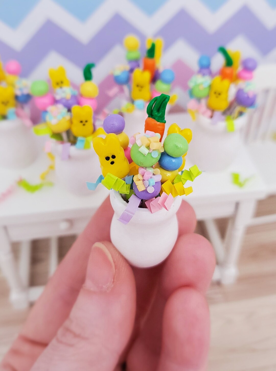 Miniature Easter Candy Bouquet: Dollhouse Food Decoration - Etsy