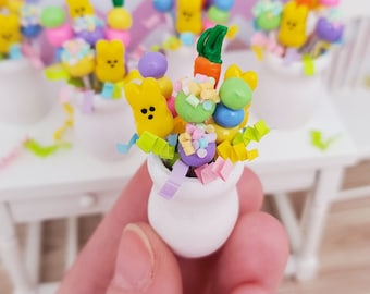 Miniature Easter Candy Bouquet: Dollhouse Food Decoration