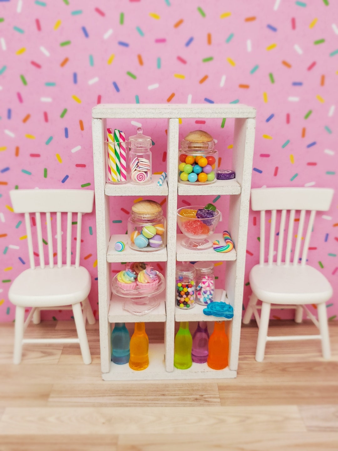 Miniature Dollhouse Candy Shelf, Mini Candy Dollhouse Candy
