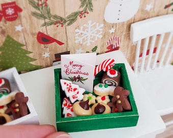 Miniature Christmas Cookies, 1:12 Scale Dollhouse Food