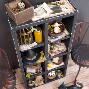 Miniature Witch Cabinet: Haunted Dollhouse Furniture