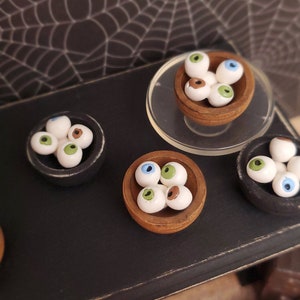 Dollhouse Miniature Halloween Glass Jar of Faux Eyeballs in Alcohol - Ireland Dollhouse Miniature Halloween Glass Jar of Faux Eyeballs in Alcohol - Ireland