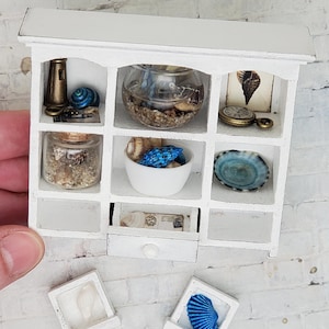 Miniature dollhouse shelf, 1:12 scale miniature, Miniature beach, Dollhouse beach