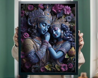 radha krishna painting | radha krishna wall art | radha krishna canvas | krishna and radha painting | krishna painting | indian wall art