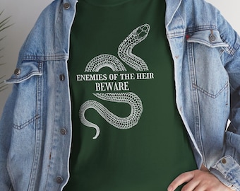 Enemies Of The Heir Beware T-shirt | Wizard Shop | HP Fan Gift | Magical School | Serpent House |