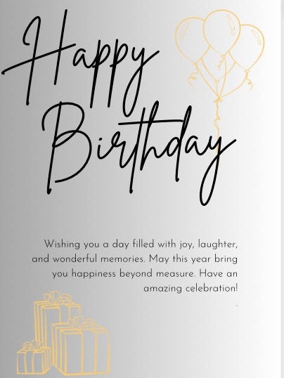 Happy Birthday Card - Etsy
