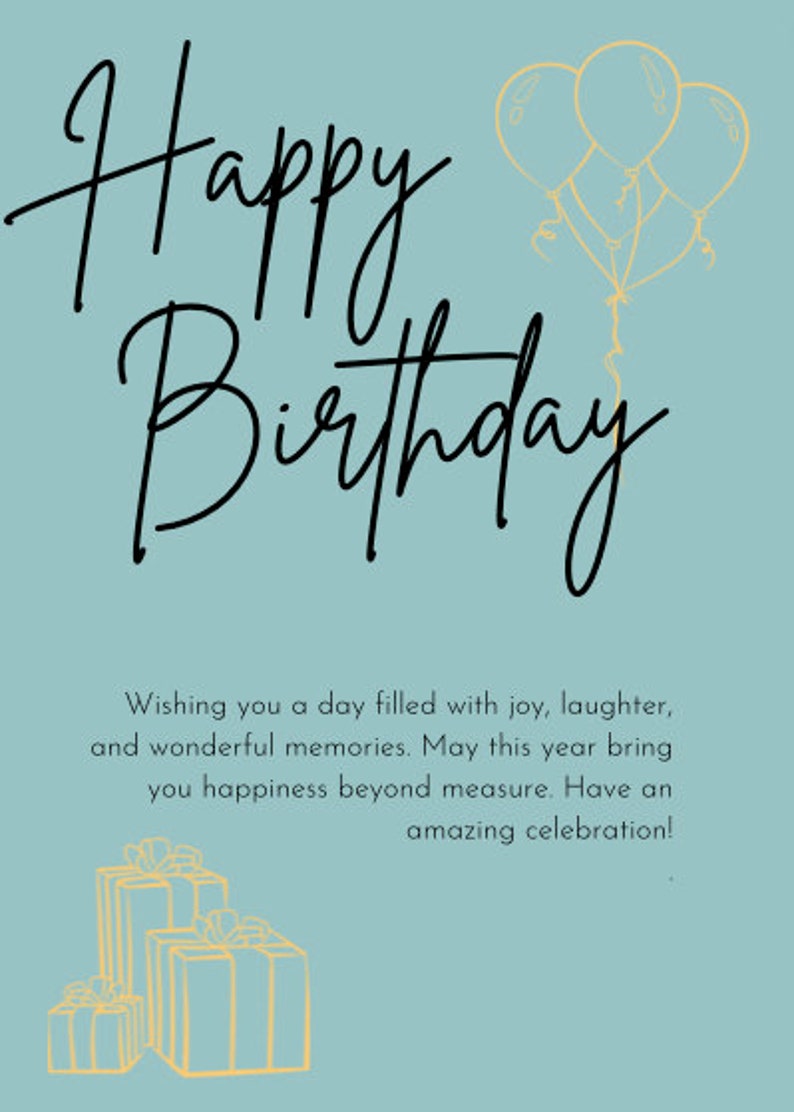 Happy Birthday Card Etsy