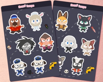 Odd Taxi Sticker Sheet | Holographic Glossy Laminate | Vinyl stickers