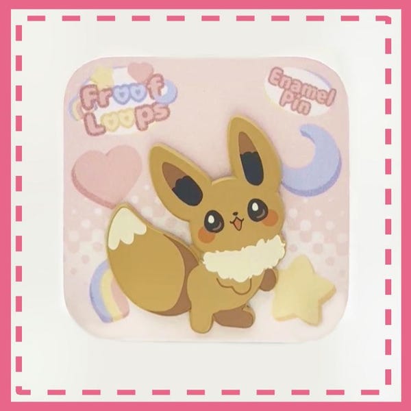 Soft Enamel Eevee Pin 1.25"