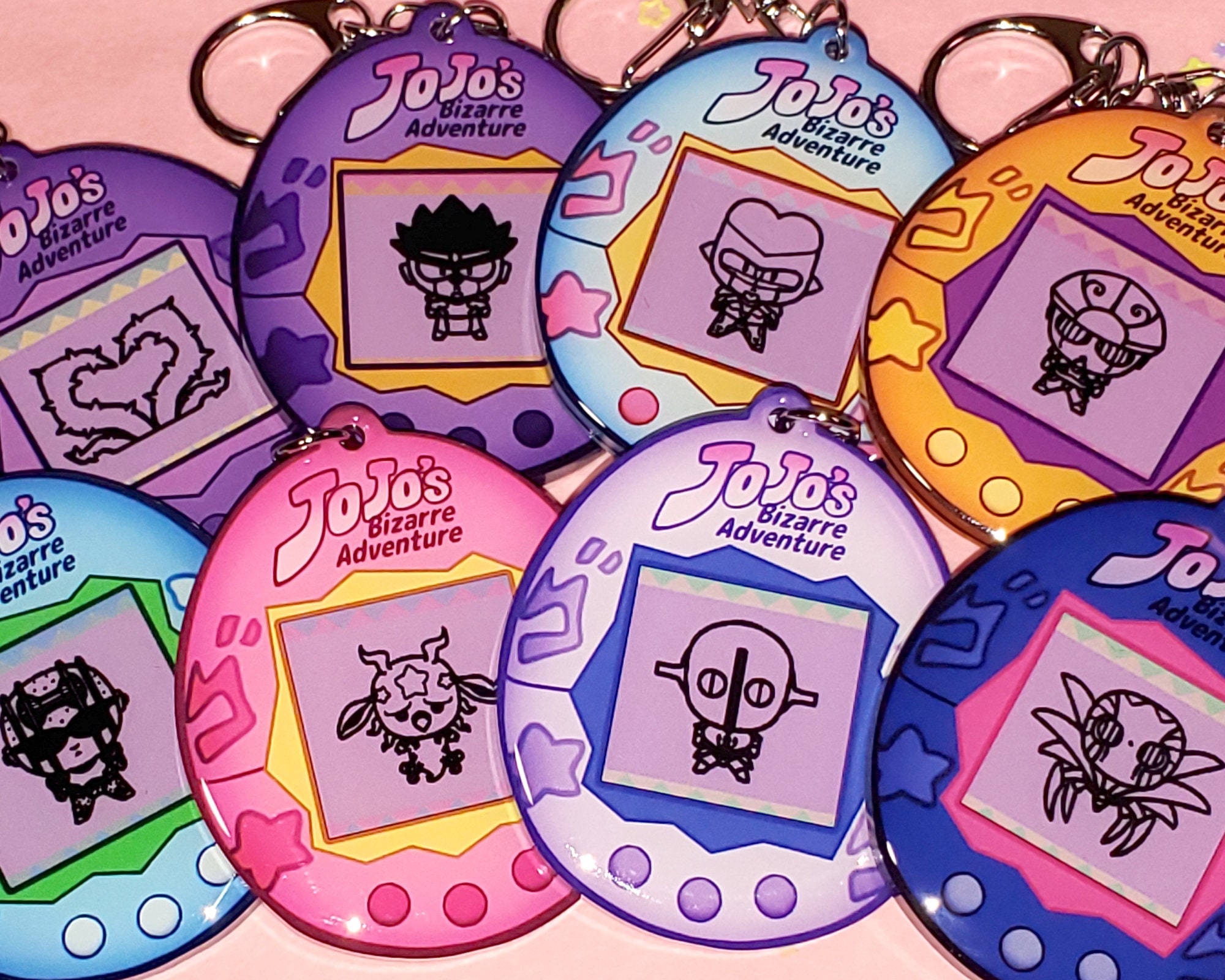 Jjgotchi 3D Acrylic Keychain Charm 2.25 Inch | Bizarre Tamagotchi