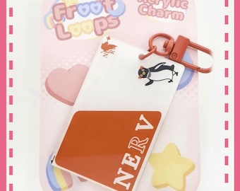 Nerv Suica Rail Pass Charm 2.5 inch | Clear Acrylic Charm Keychain