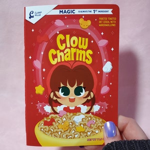Mini livre d'autocollants réutilisables de 4 x 6 po. inspiré de Cardcaptor Sakura | Céréales à breloques Clow | Fait main