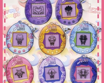 JJgotchi 3D Acrylic Keychain Charm 2.25 inch | Bizarre Tamagotchi Anime Fanart