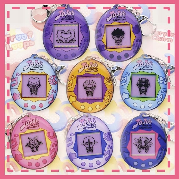 Jjgotchi 3D Acrylic Keychain Charm 2.25 Inch | Bizarre Tamagotchi
