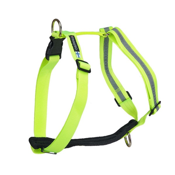 FINNERO SALO Adjustable Dog Training Harness, 3 Colors, Comfort Fit, With Anti-Pull Ring
