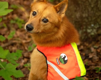 High Visibility Hunting Dog Vest, Reflective Red Yellow Signal Safety and Outdoor Vest FINNERO UKKO