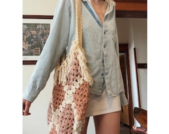 Modèle de sac de marché/festival au crochet inspiré de Daisy Jones