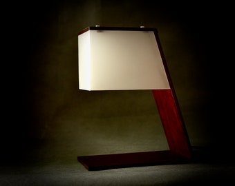 Moderne tafellamp, leeslamp, houten lamp, bureaulamp, tafellamp, bureaulamp, nachtlampje of LED-lamp, accentlamp