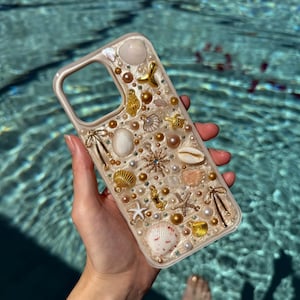 NEW! First Dance Seashell iPhone case: Real Florida Shells, Shimmering Charms, iPhone case
