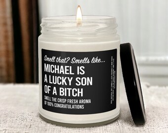 Lucky son of a Scented Soy Candle, 9oz, black label