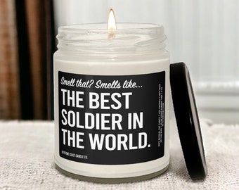 The best soldier in the world Scented Soy Candle, 9oz, black label