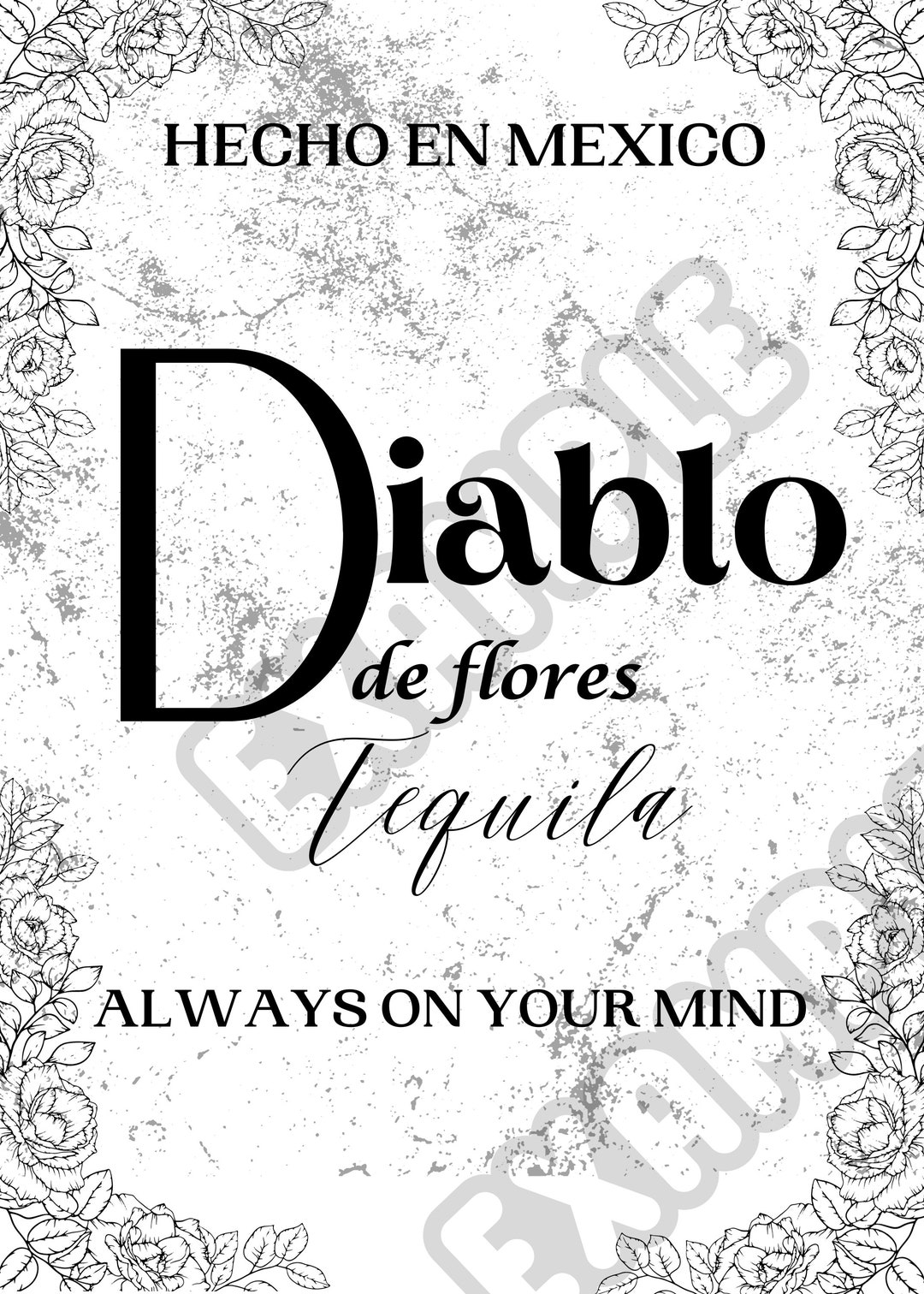 Diablo De Flores Tequila practical Magic Digital Print Etsy