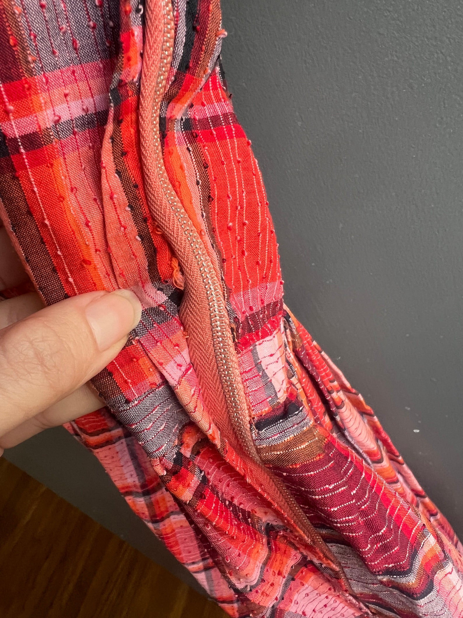 50's Pink and Black Plaid Shirt Dress