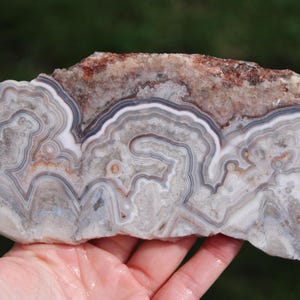 Old Fashion Lace Agate from Mexico | Unpolished Slab | 184 Grams