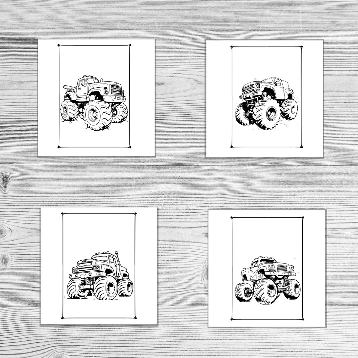 22 Printable Monster Truck Coloring Pages for Kids and Adults, Monster ...