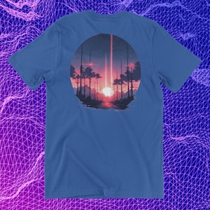 Flarey Sunset | Retro Shirt | Unisex T-Shirt | Vaporwave Tee | 80s Retro | Synthwave Tshirt | 80s Clothing