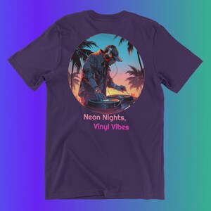 Synthwave Sunset DJ T-Shirt | Gift for House Music Lover | DJ T-Shirt | Synthwave Shirt | Retrowave Shirt | DJ Shirt | Music Shirt